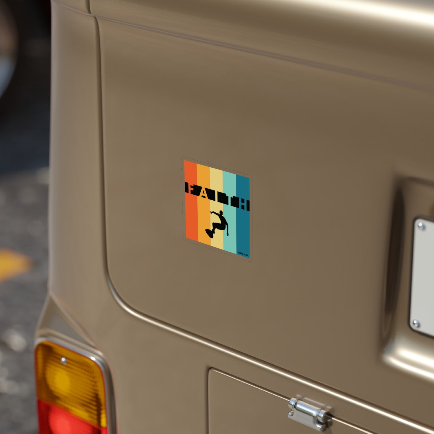 Faith Luke 1:37 Outdoor Sticker