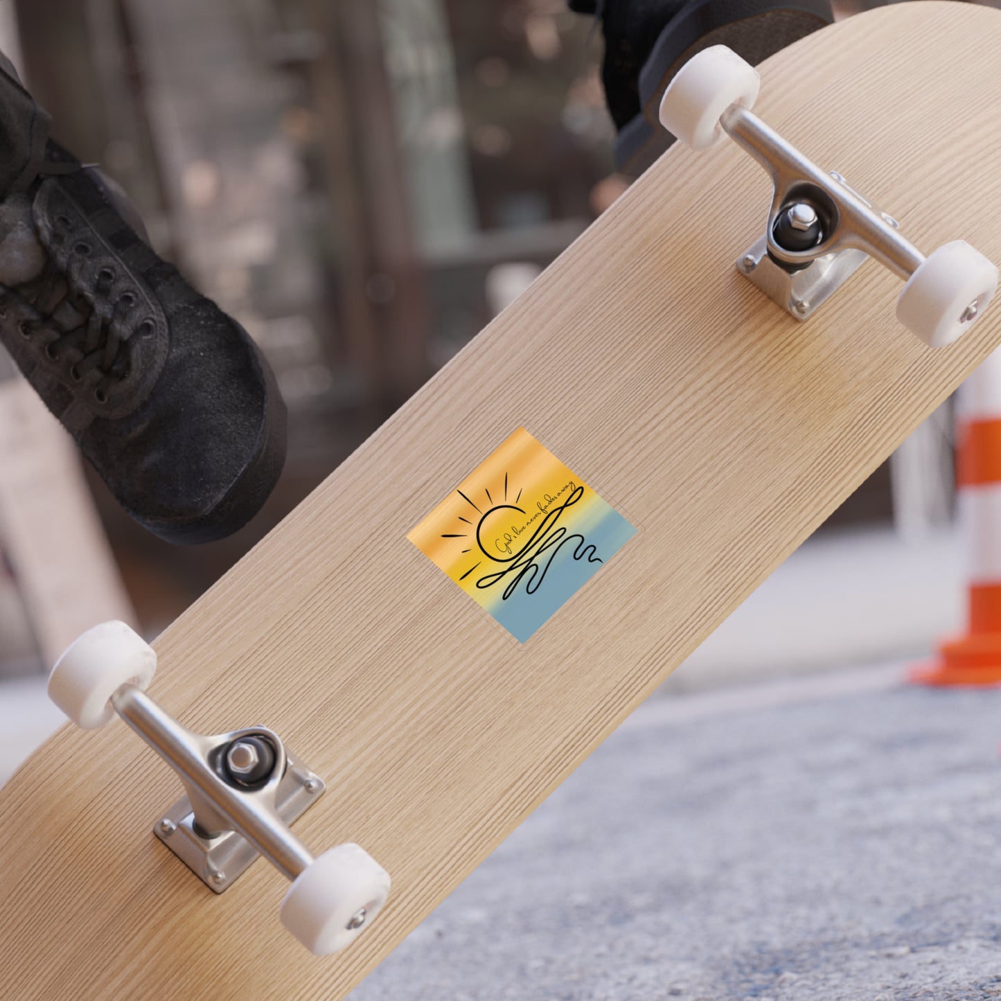 God's Love Never Fades Away Outdoor Sticker
