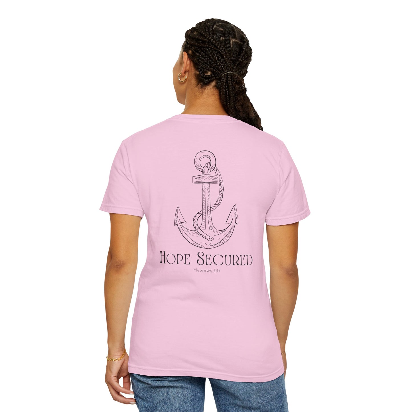 Hope Secured Garment-Dyed T-shirt | Heb 6:19