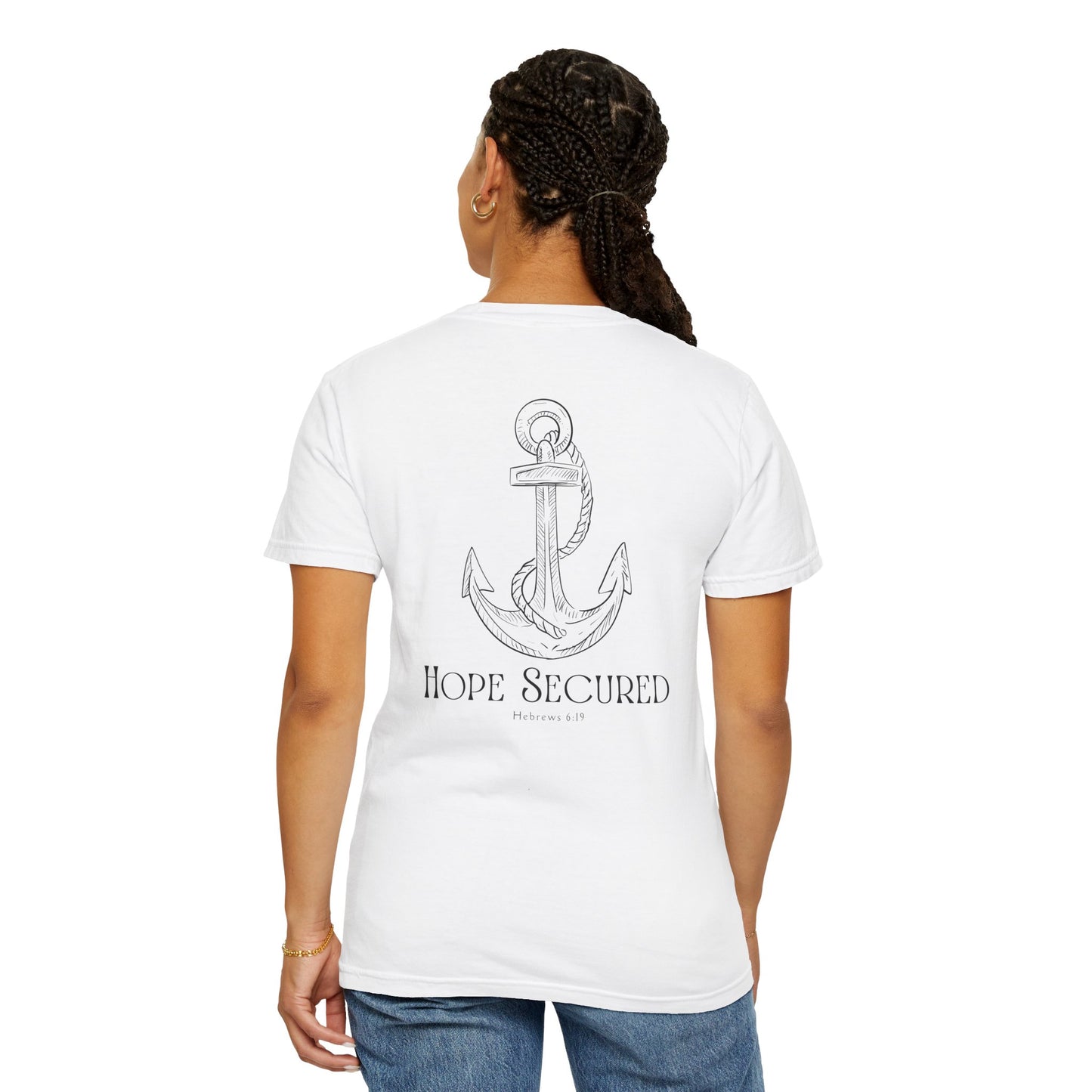 Hope Secured Garment-Dyed T-shirt | Heb 6:19