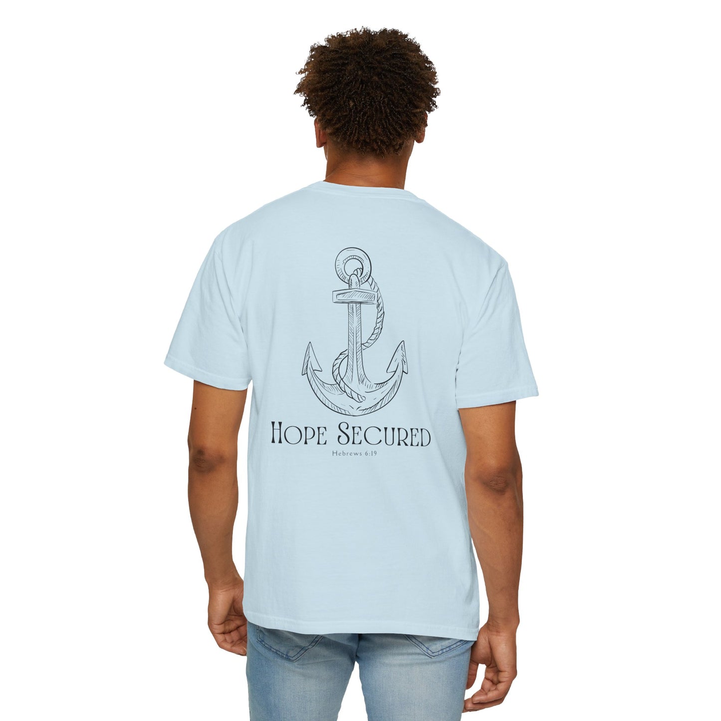 Hope Secured Garment-Dyed T-shirt | Heb 6:19